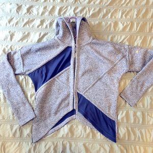 Asics Women’s Asymmetrical 3-Clasp Hoodie (Medium) Blue/Gray